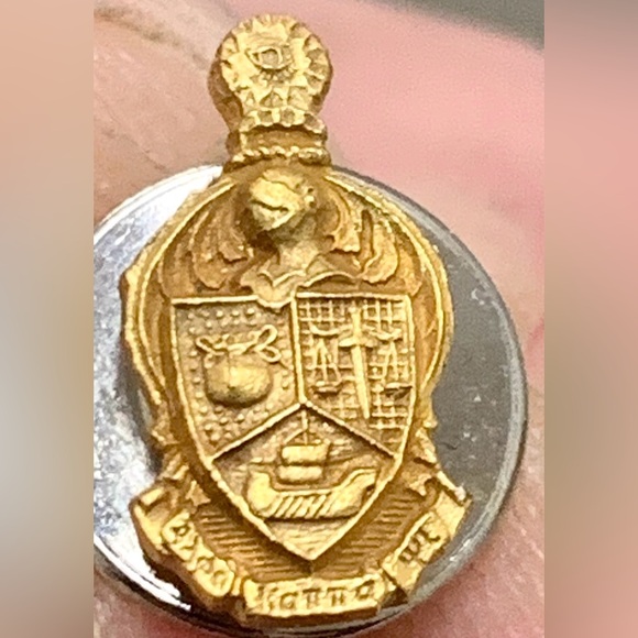 1950s Vintage Gold Tone Alpha Kappa Psi Collegiate Business Fraternity Lapel Pin